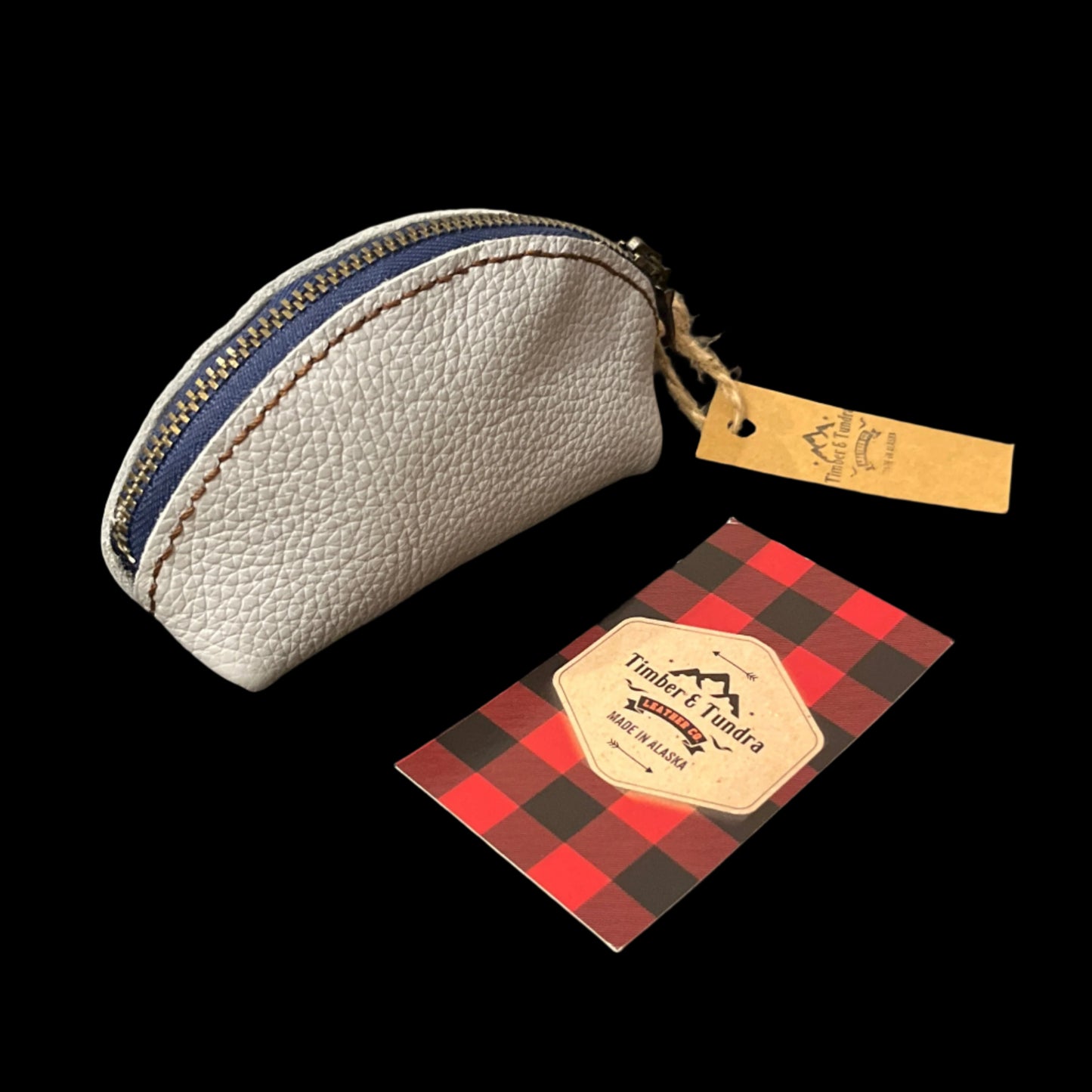 Leather zip pouch by Timber & Tundra