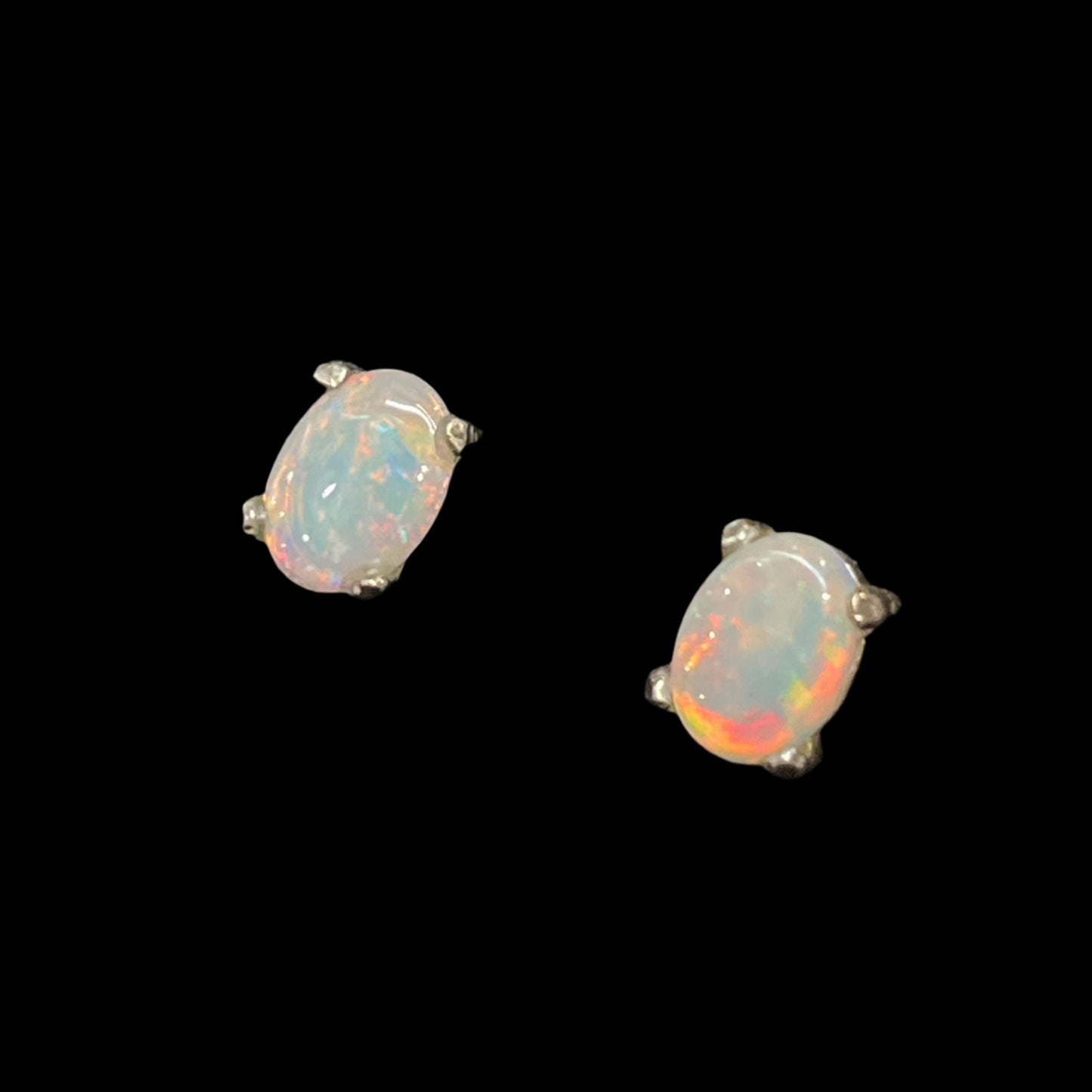 Australian Crystal Opal Stud earrings (.62 & .70 ct)