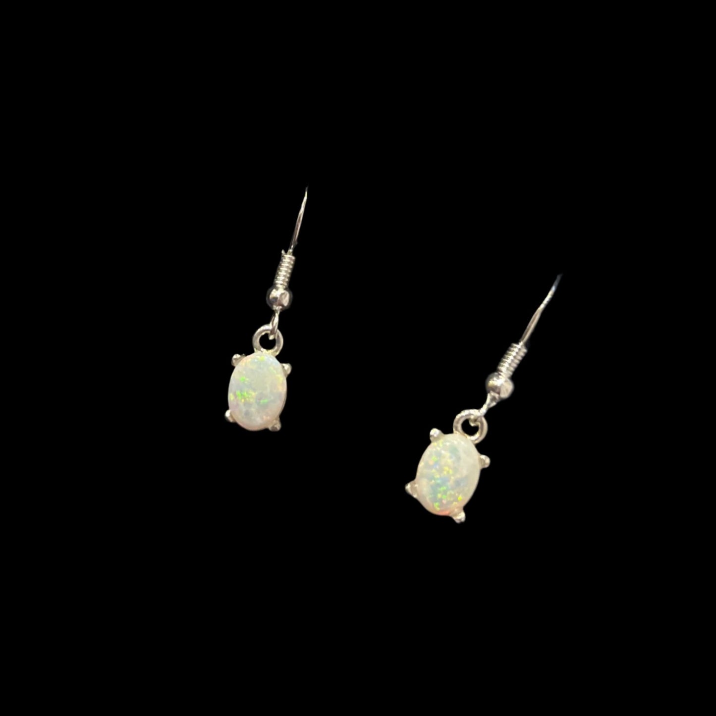 Australian Crystal Opal Dangle Earrings