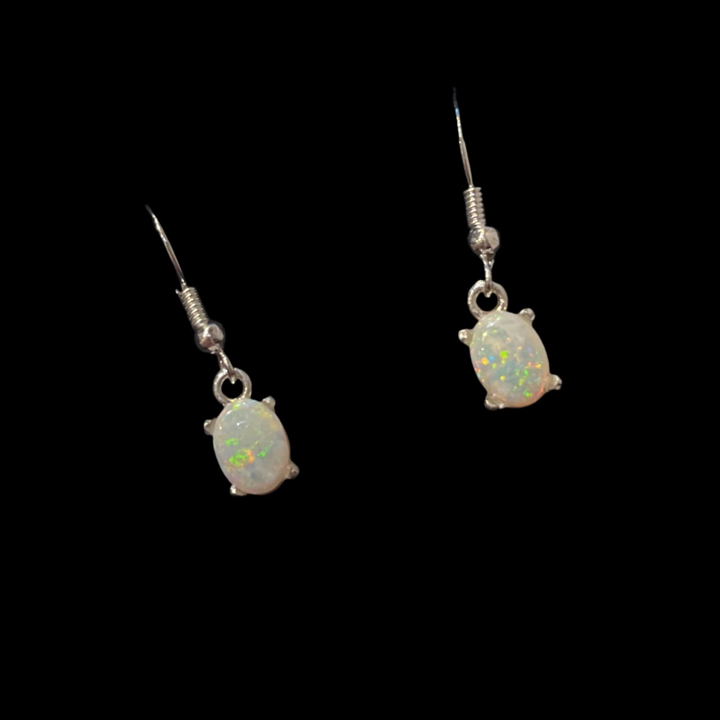 Australian Crystal Opal Dangle Earrings