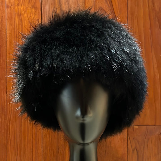 Black Tanuki headband, with adjustable velcro closure. Can be worn as collar, one size fits most.