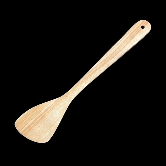 12.5" Birch spatula. Handwash with warm soapy water and pat dry. Rub with a natural mineral or food-safe oil annually or as needed.
This is a registered Made in Alaska product, crafted locally from foraged wood.