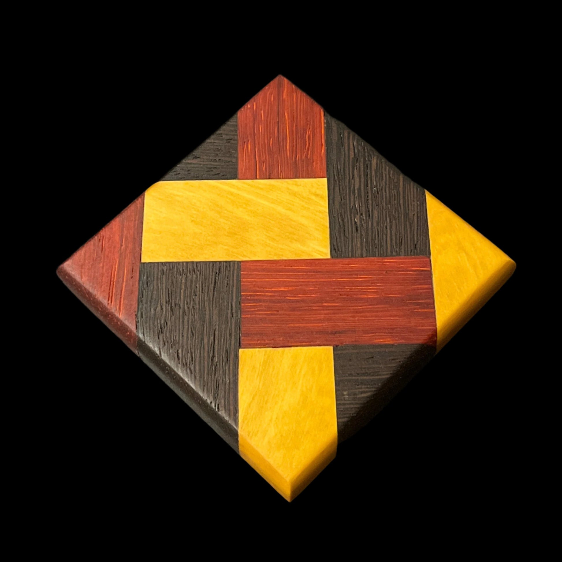 Padauk / Wenge / Yellow Heart coaster