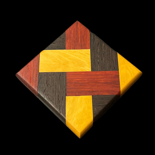 Padauk / Wenge / Yellow Heart coaster