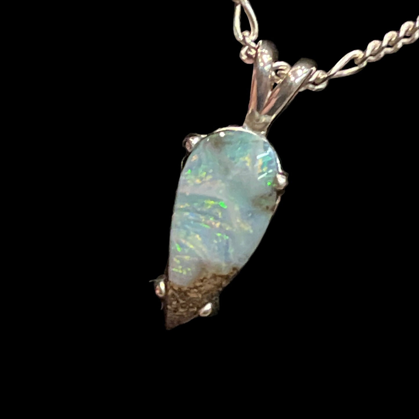 Aust. Boulder Opal Pendant Painted Lady