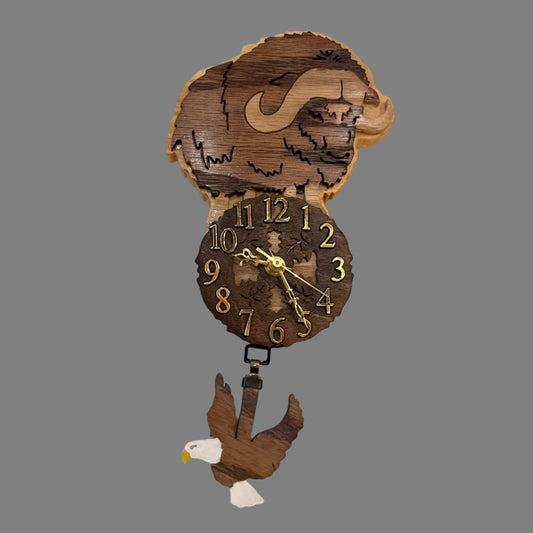Musk Ox Pendulum Clock