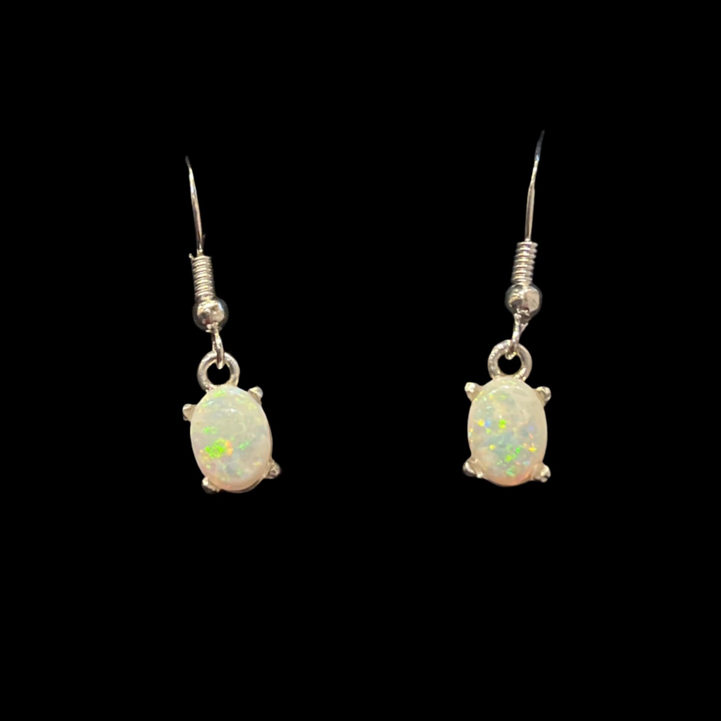 Australian Crystal Opal Dangle Earrings