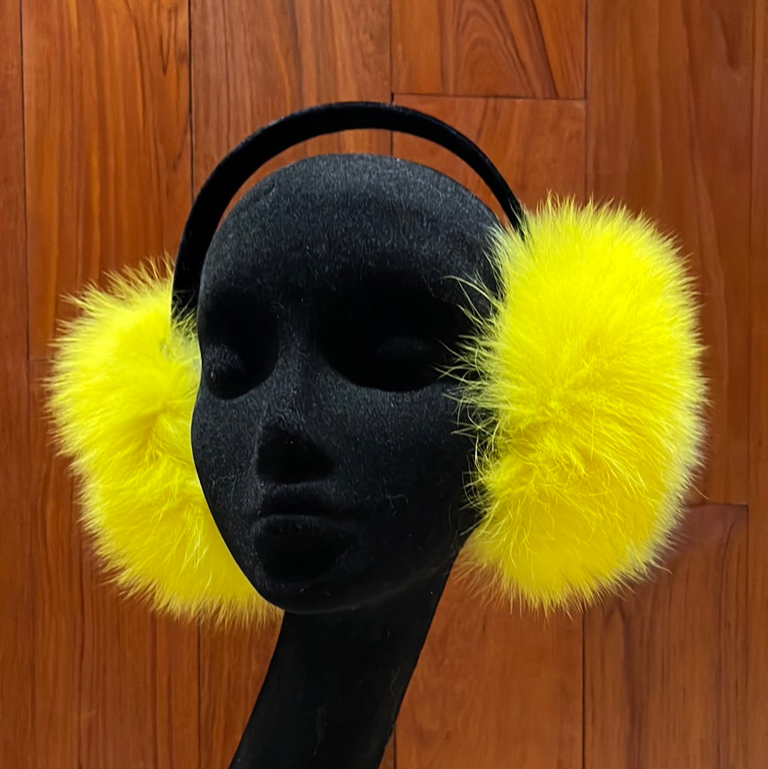 Dyed Blue Fox Earmuffs (Assorted Colors)