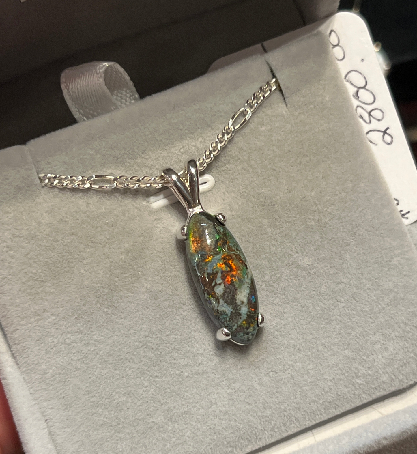 Australian Black Opal Pendant (4.43 ct)