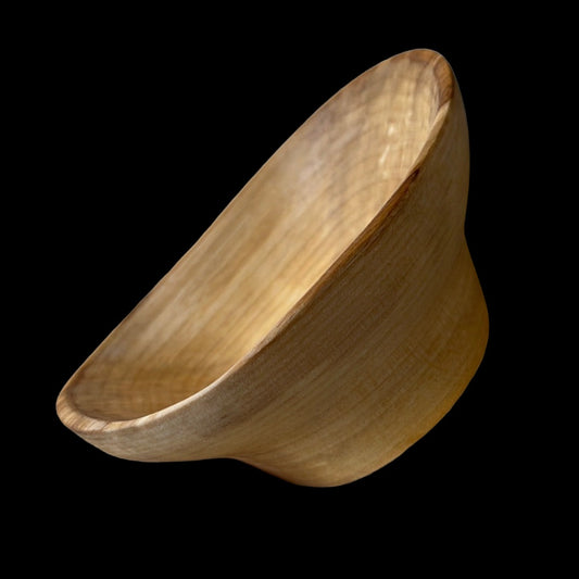 Oval 3.75" Birch bowl by Alaska Foraged Woodcrafts.