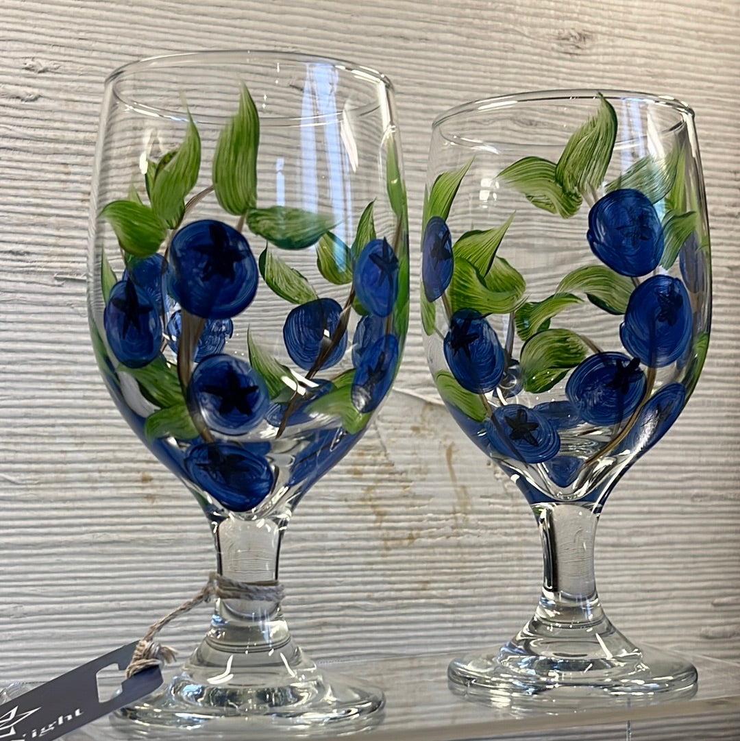 Blueberry Wine Glass Set