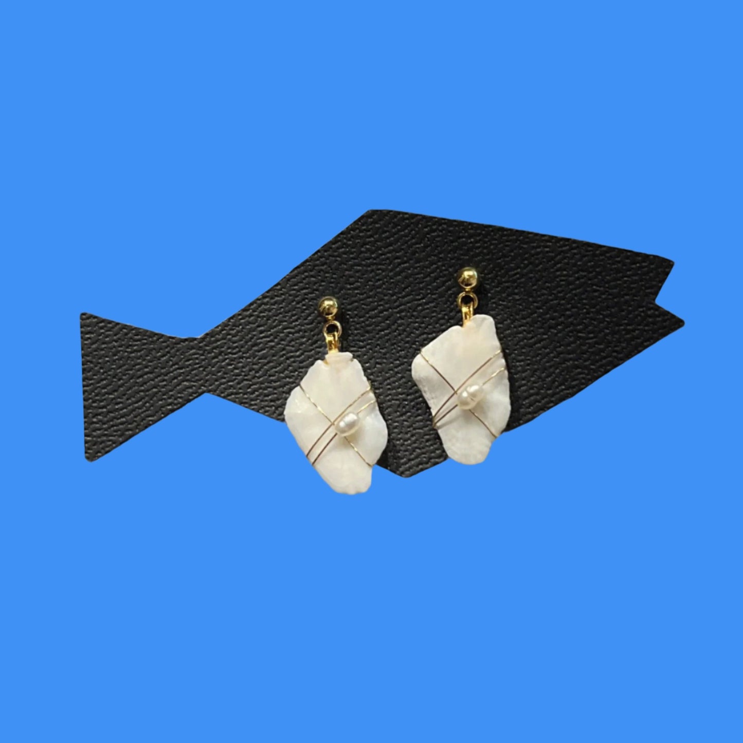 Kruzof Drops -X-Wrap Halibut otoliths w/ pearls
