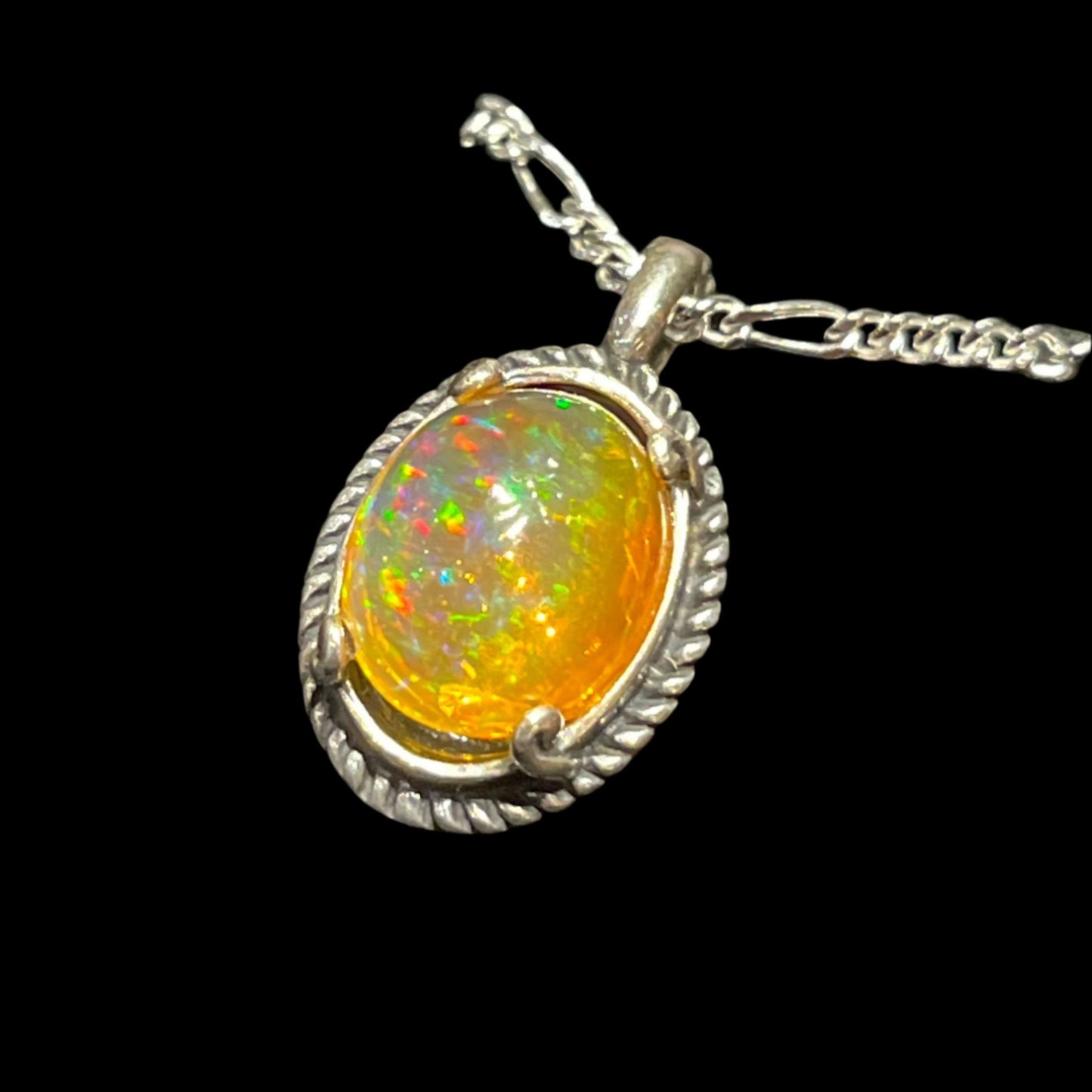 Mexican Fire Opal Pendant