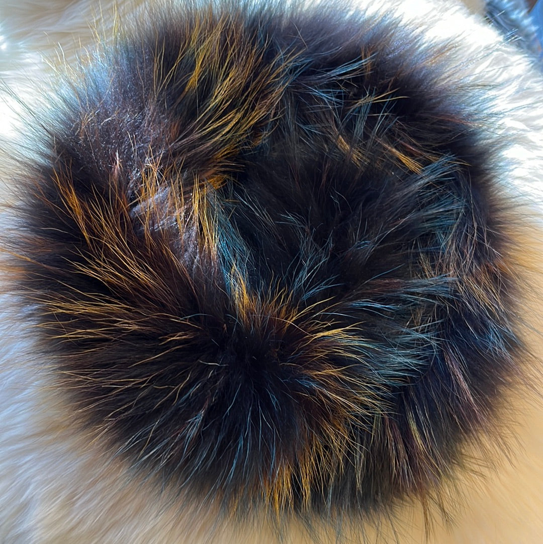 Infinity Scarf Tanuki dyed multi colored