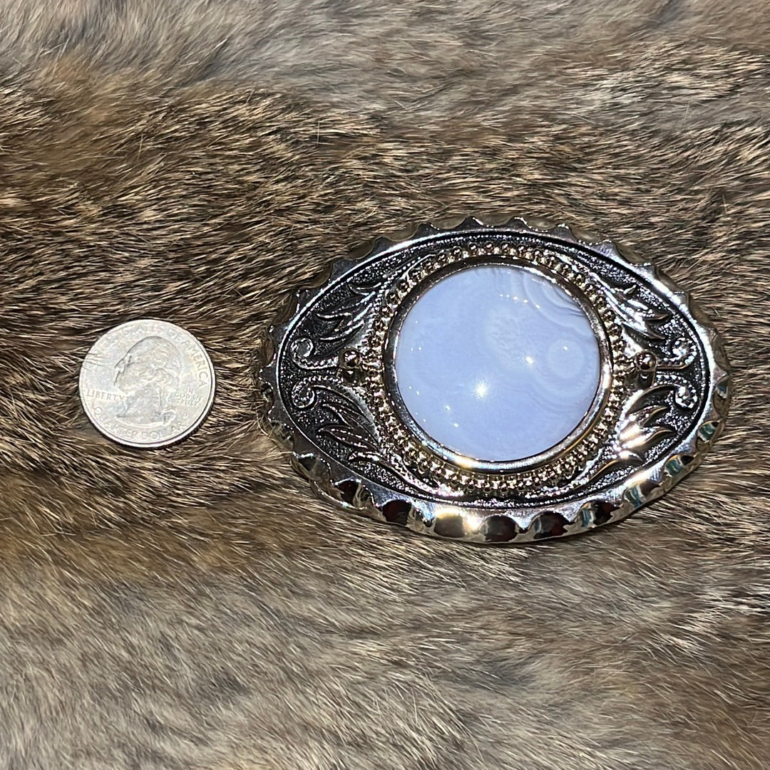 Belt Buckle Lace Agate