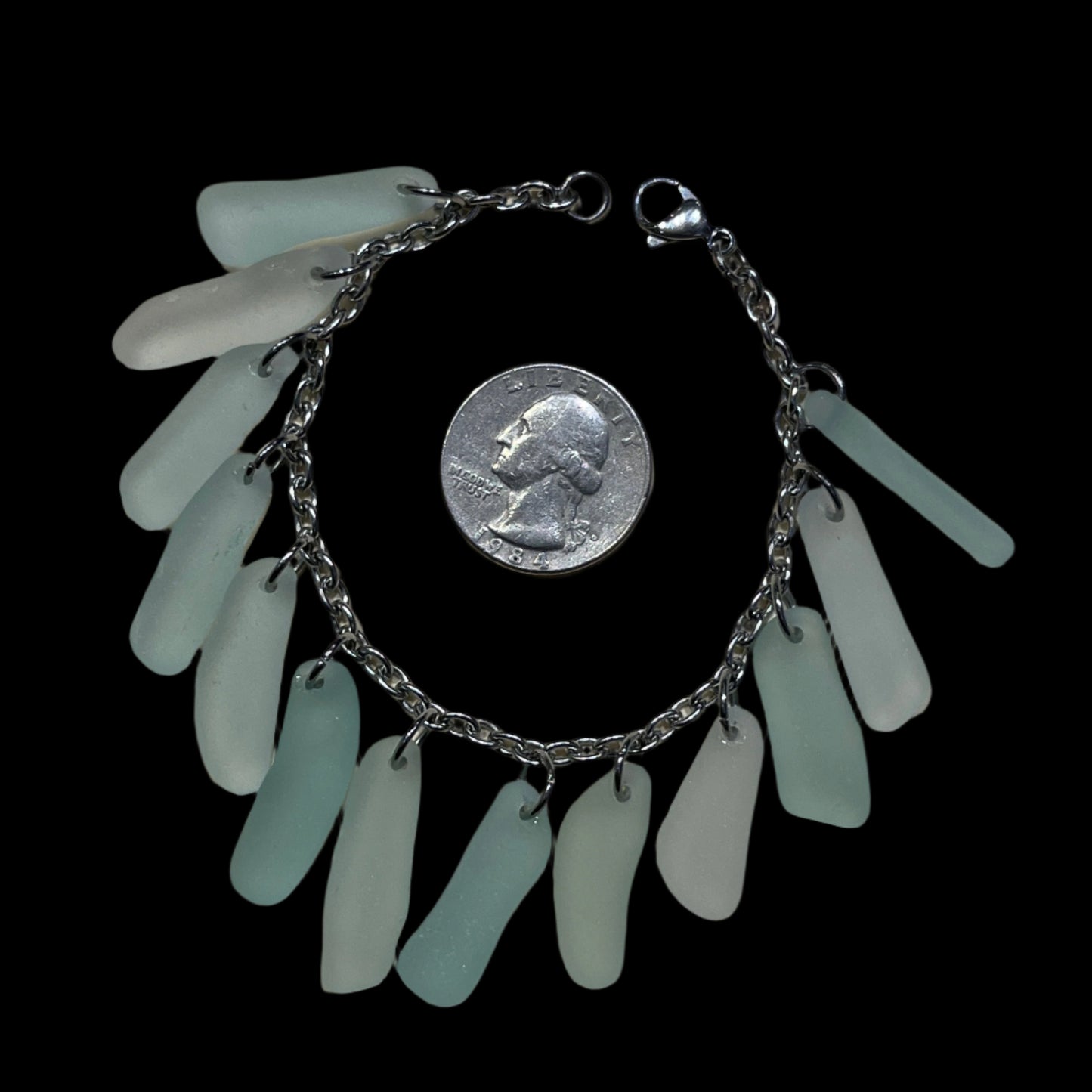 Sea Glass Bracelet (Pale Blue)