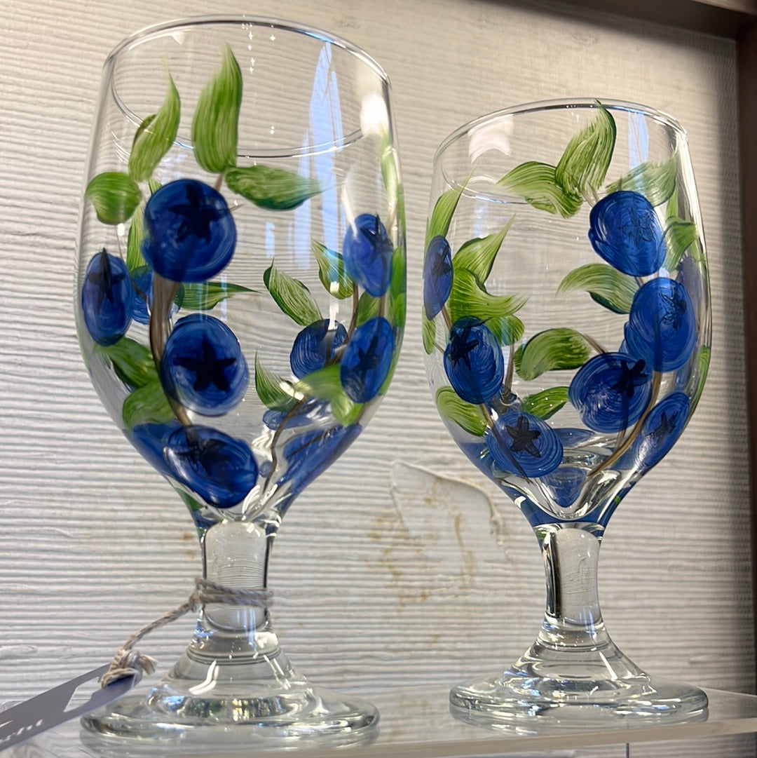 Blueberry Wine Glass Set