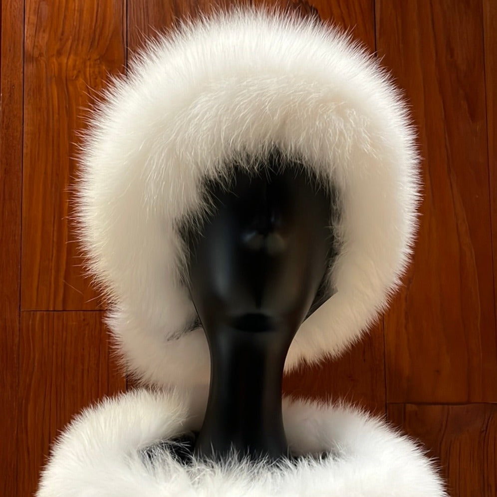 White blue fox headband
