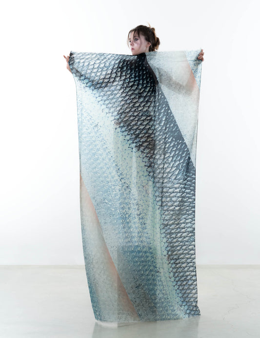 Sockeye Salmon Skin Silk Scarf