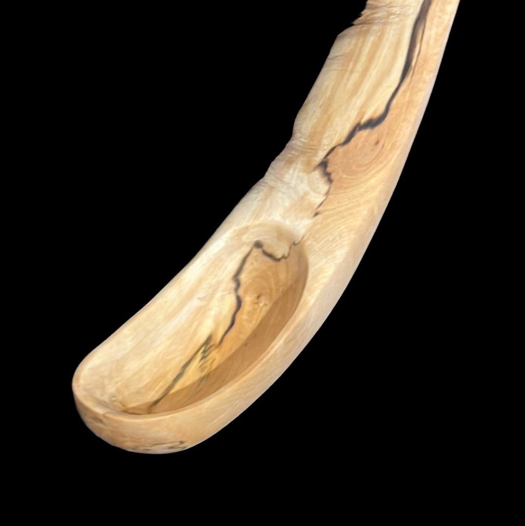 7" Spalted Birch Pho Curved Spoon