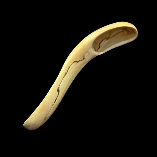 7" Spalted Birch Pho Curved Spoon