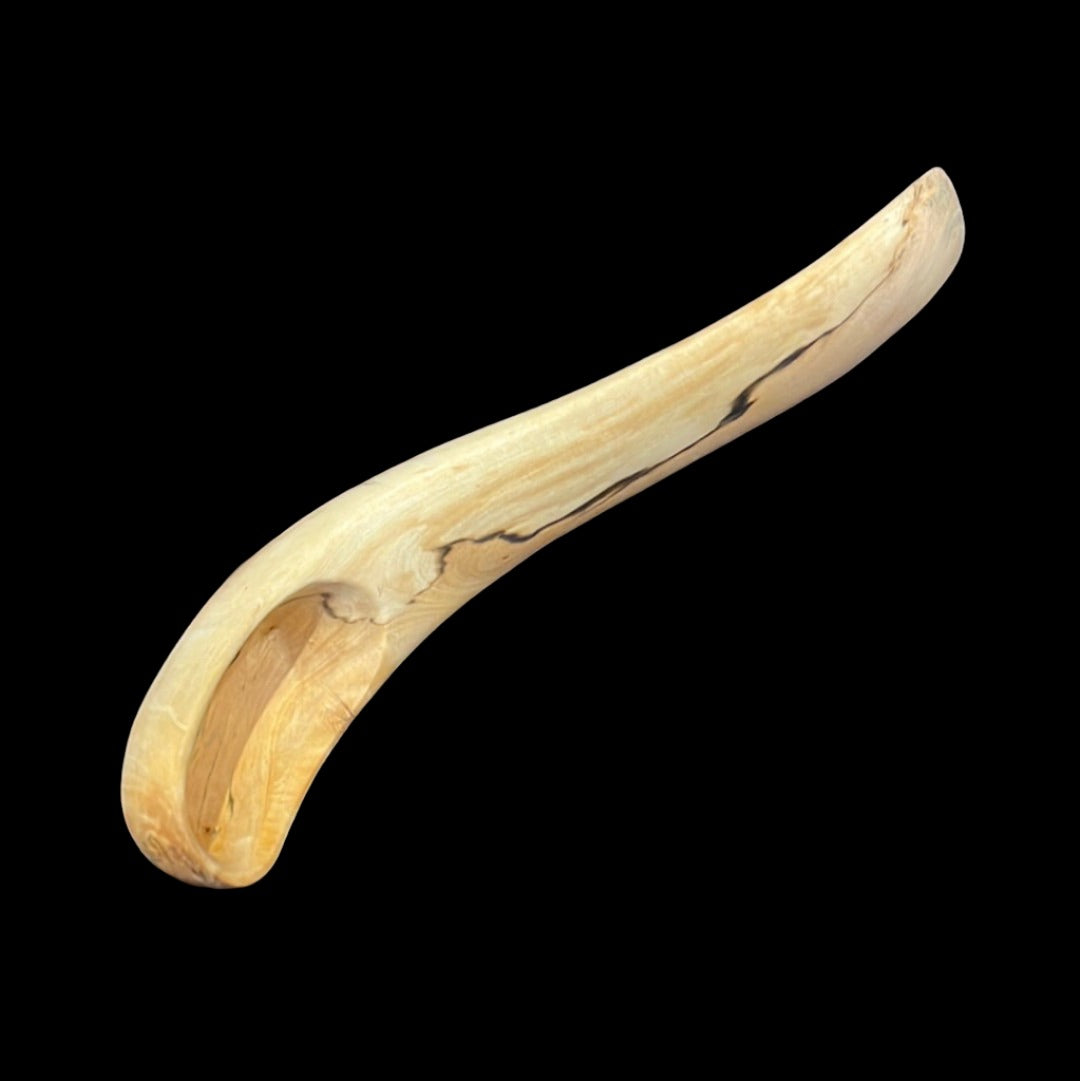 7" Spalted Birch Pho Curved Spoon