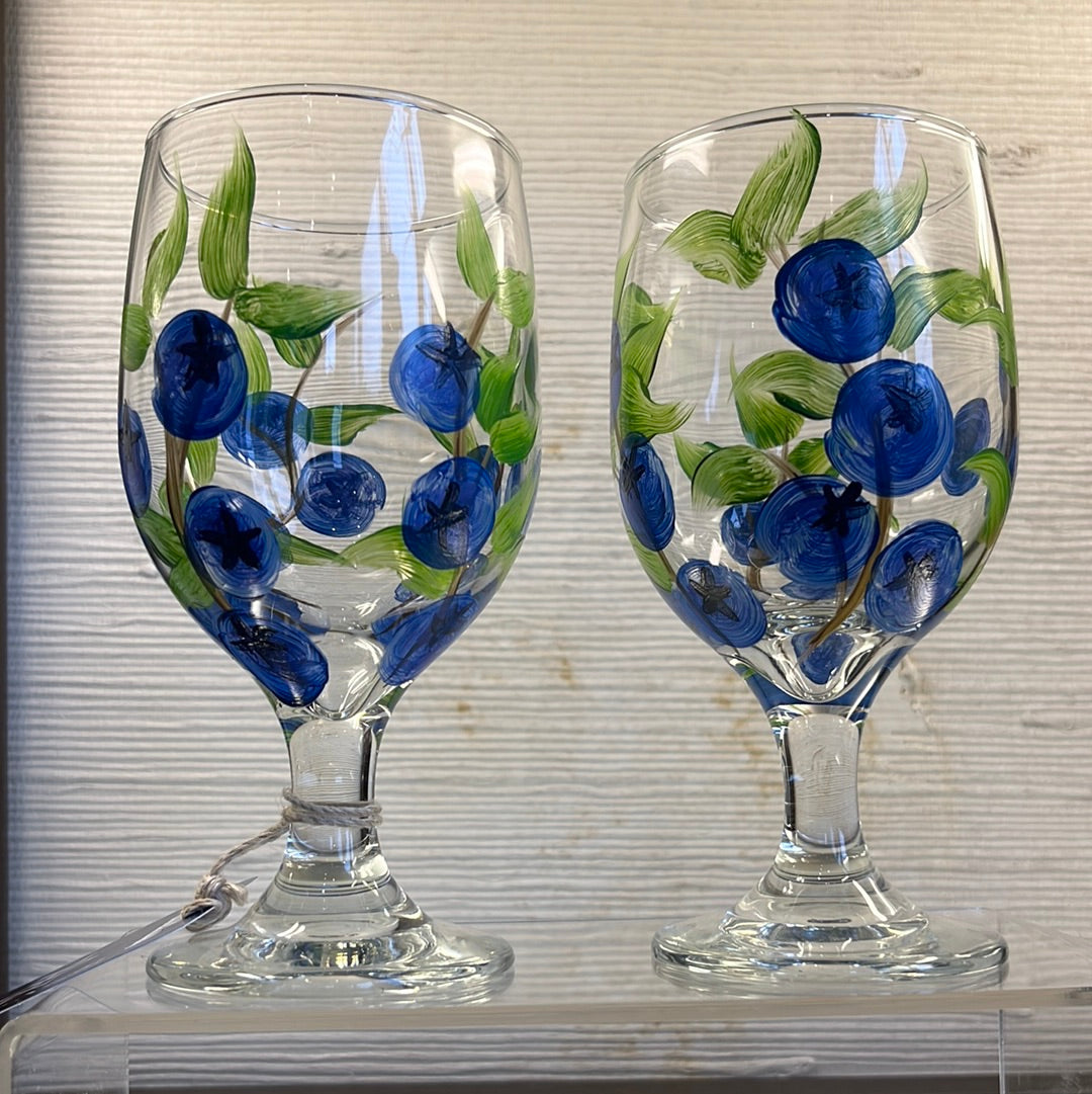 Blueberry Wine Glass Set