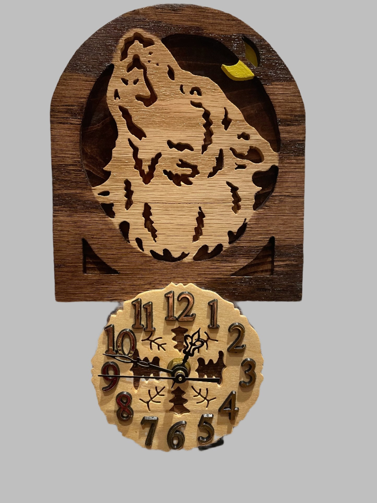 wolf clock
made in alaska
