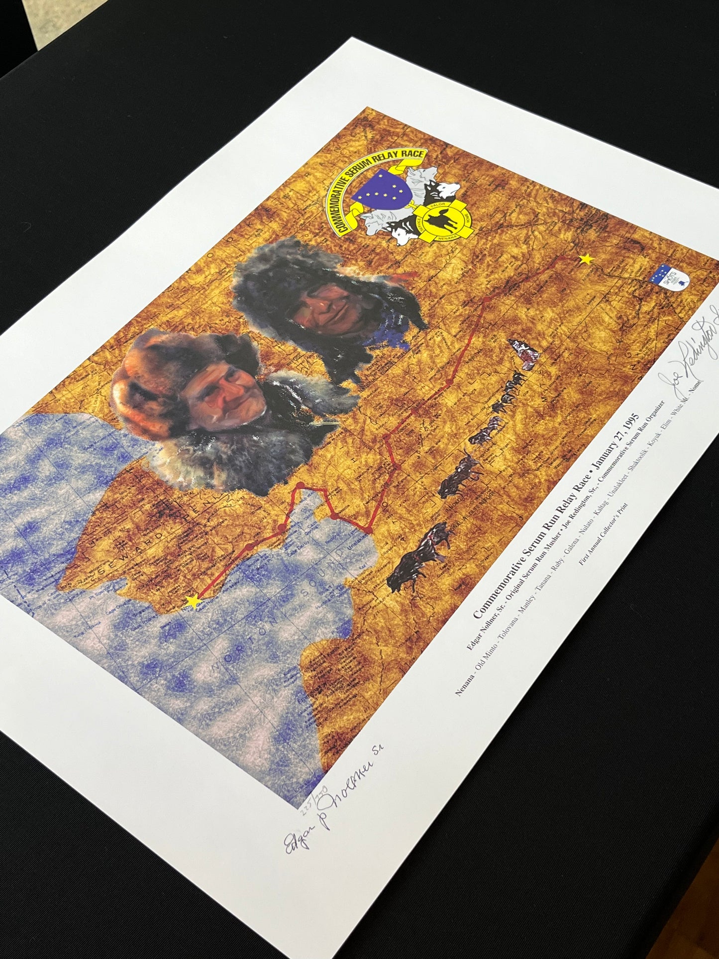 "Serum Run" Edgar Nollinger Sr. & Joe Reddington Sr Autographed Print