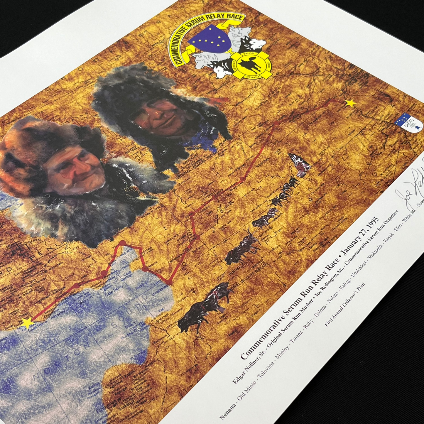 "Serum Run" Edgar Nollinger Sr. & Joe Reddington Sr Autographed Print