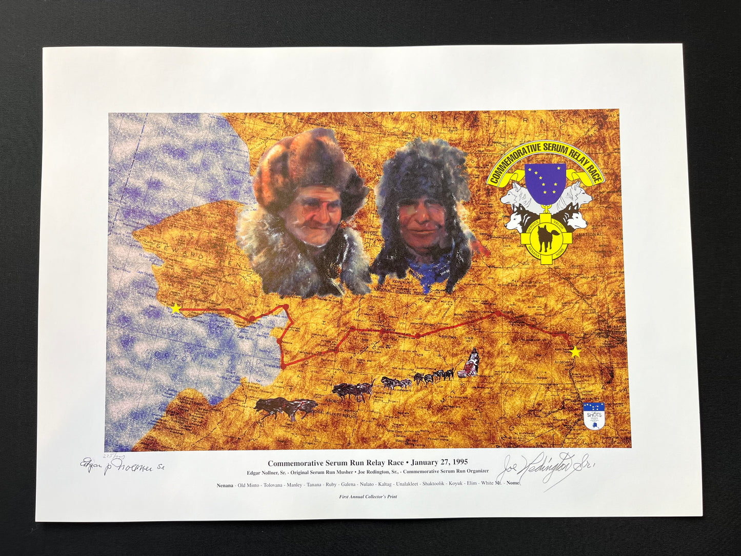 "Serum Run" Edgar Nollinger Sr. & Joe Reddington Sr Autographed Print