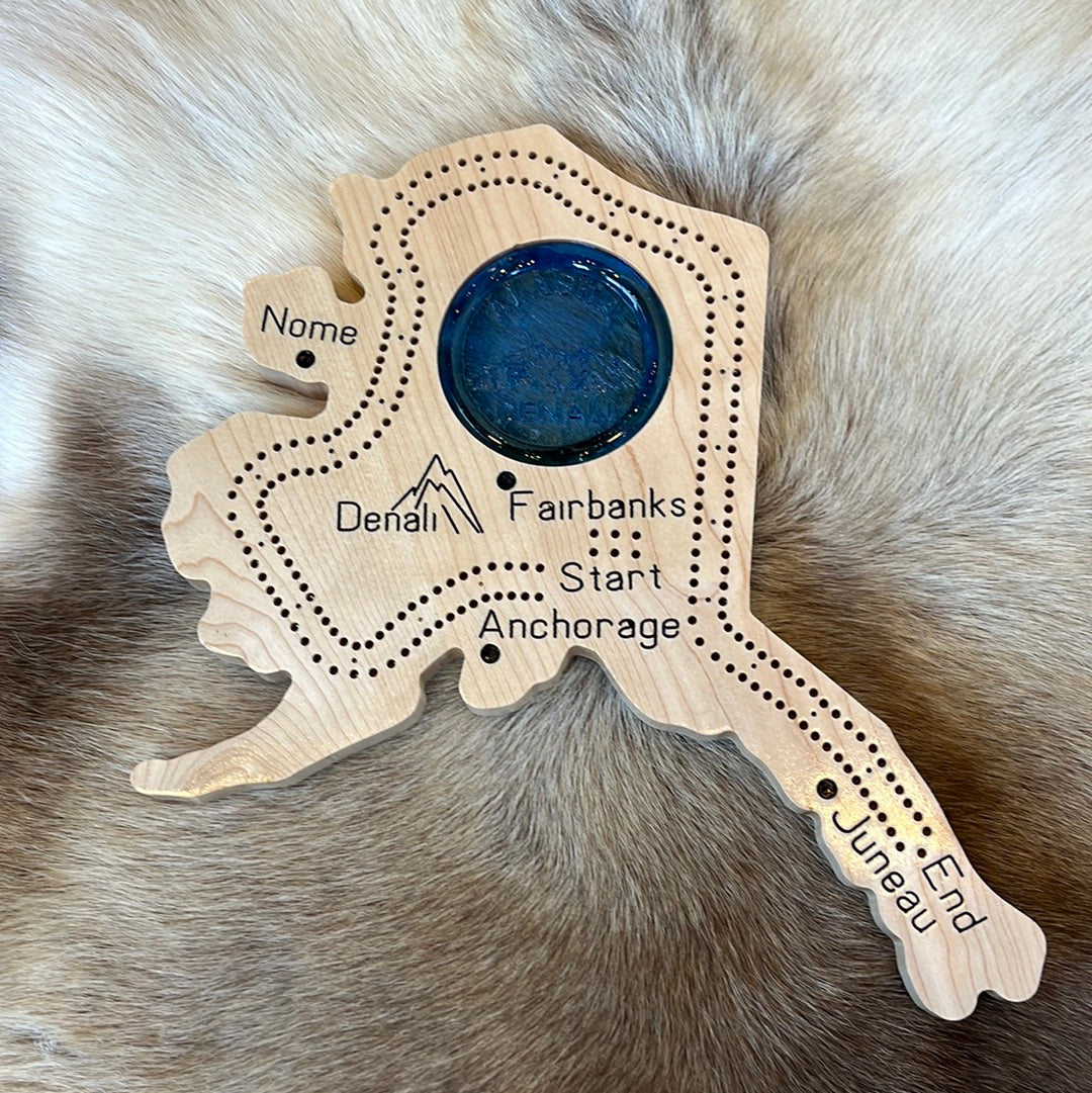 Cribbage Board "Blue Denali"