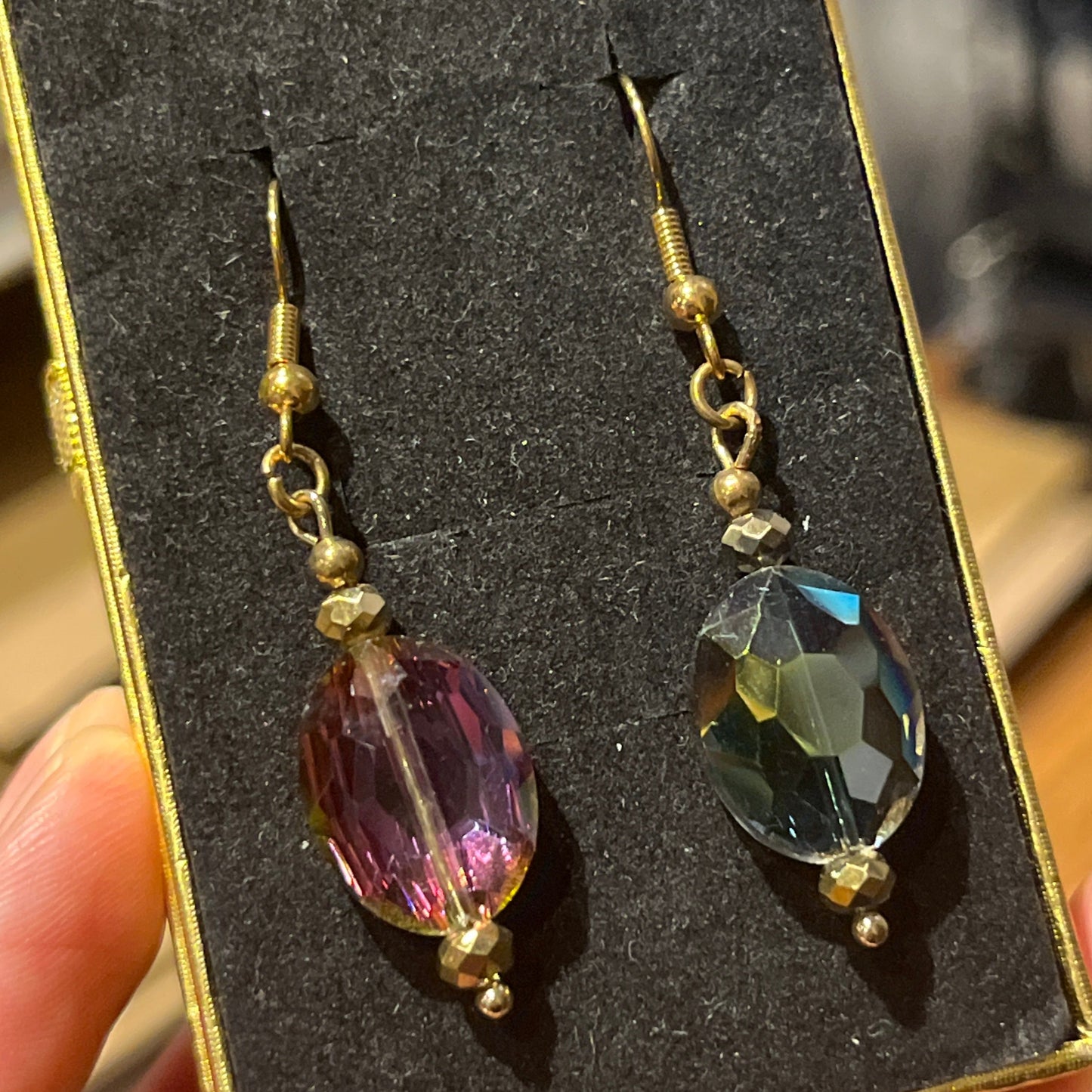 Green/Pink Earrings