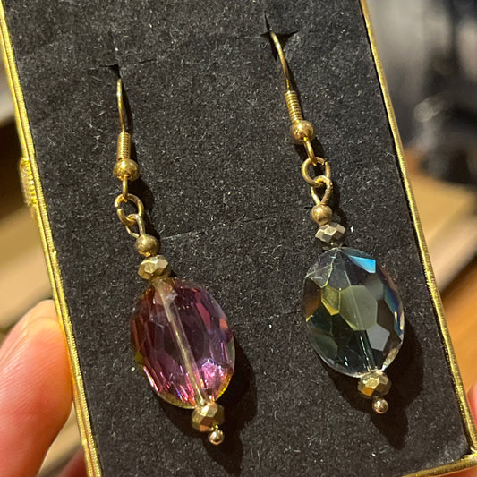 Green/Pink Earrings