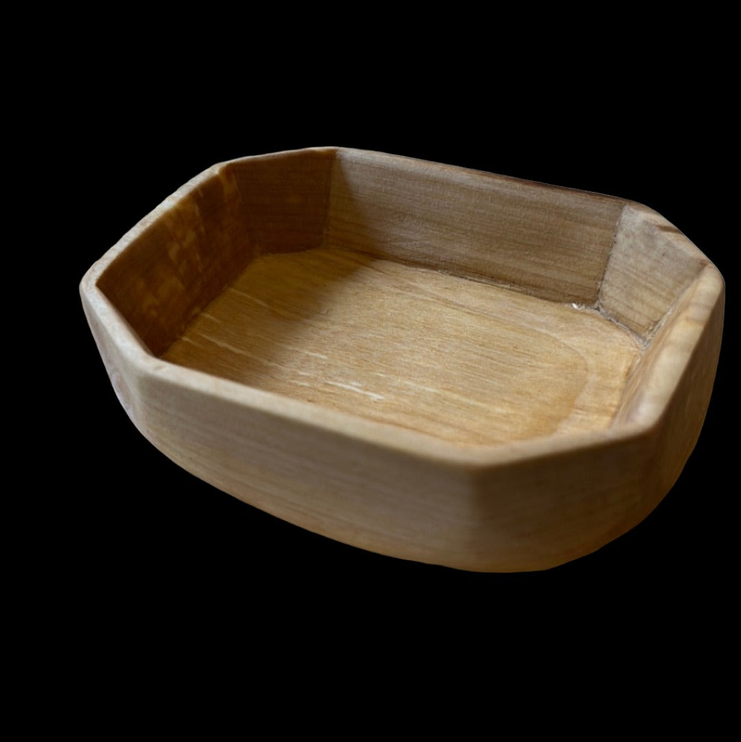 4" Octagon Birch Bowl by Alaska Foraged Woodcrafts