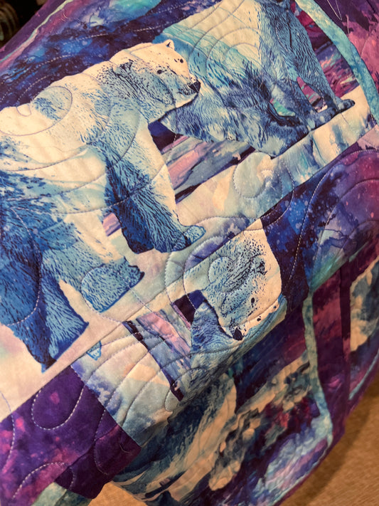 Borealis Purple Bear Quilt