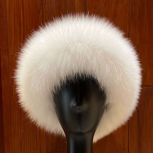 White Blue Fox Headband