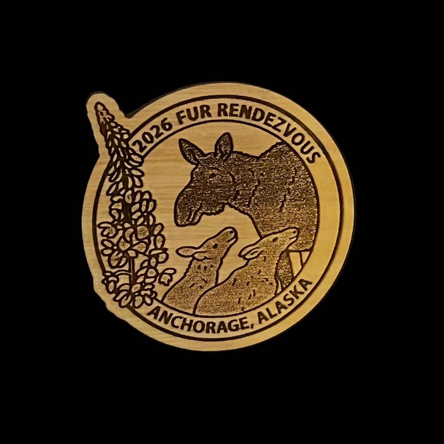 2026 Fur Rondy Collectible Wooden Button Pin