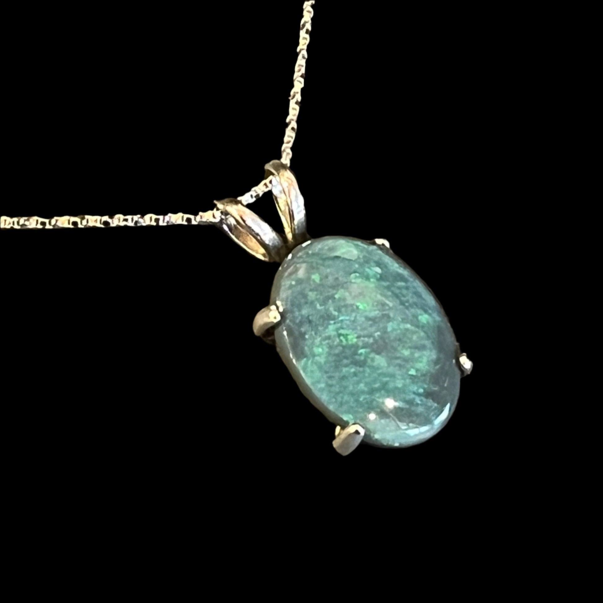 Australian Dark Opal Pendant 7.23 ct