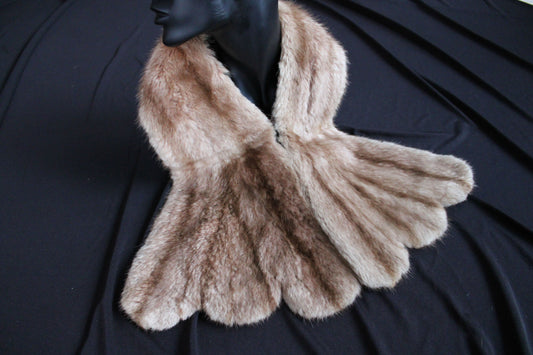 Mink collar (brown/beige)